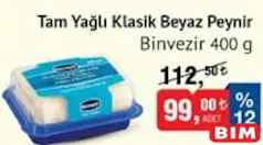BİNVEZİR TAM YAĞLI KLASİK BEYAZ PEYNİR 400 G